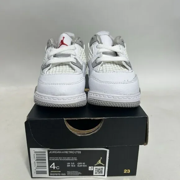 Nike Air Jordan 4 Retro TD “White Oreo” 2024 - Picture 2 of 5